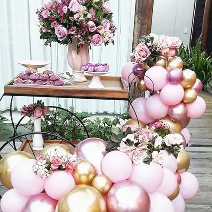 candy bar comuniones y bodas lujo con globos en Mallorca Beatrice Balloons